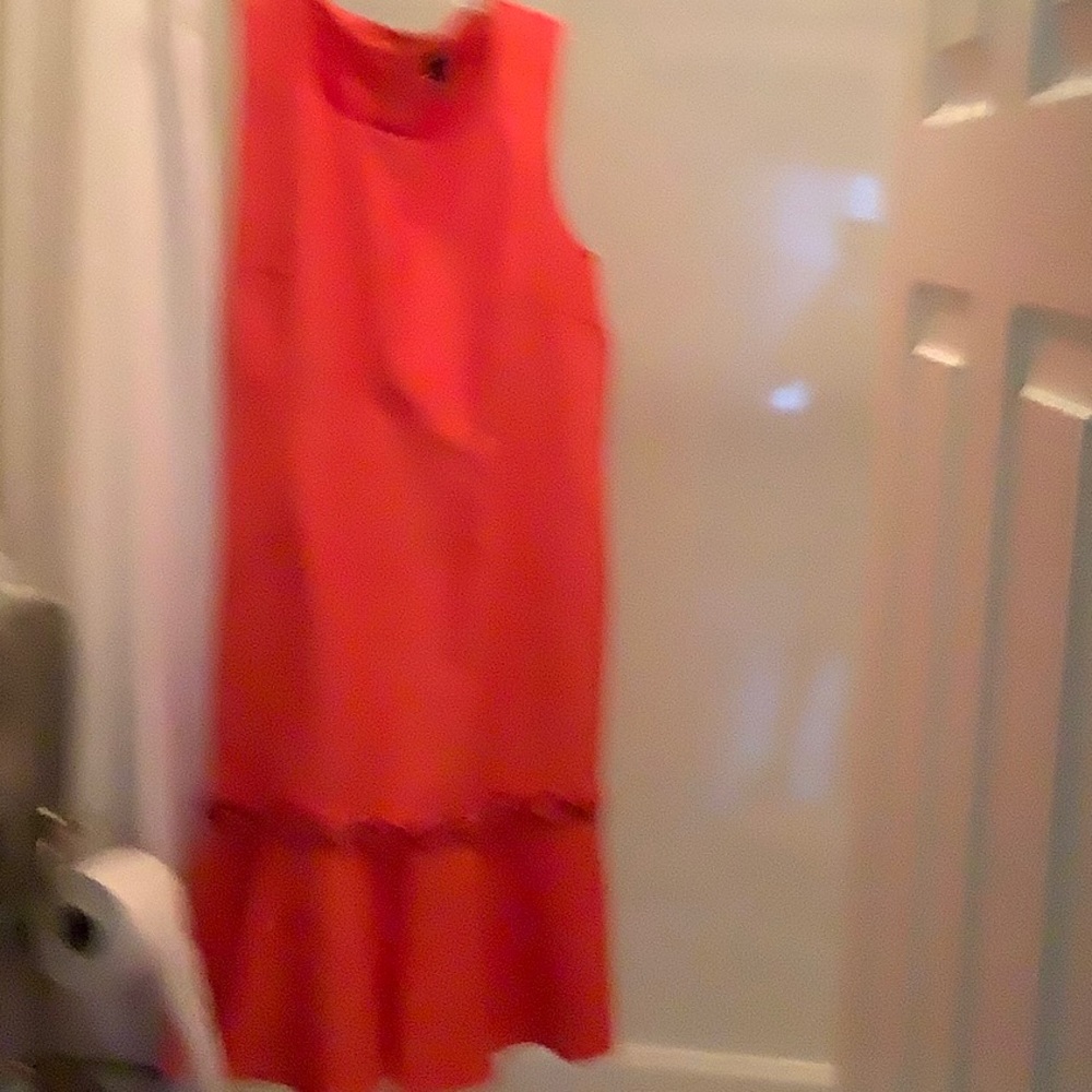 Orange 2 piece dress suit